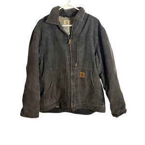 Carhartt C61 FRB LARGE Sandstone Ridge Coat Men's Sherpa Lined Work Jacket